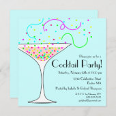 Confetti Cocktail Party Uitnodiging (Voorkant / Achterkant)