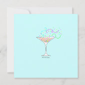 Confetti Cocktail Party Uitnodiging (Achterkant)