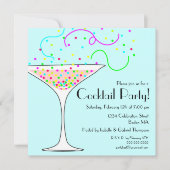 Confetti Cocktail Party Uitnodiging (Voorkant)