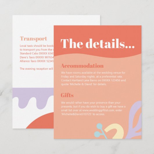 Confetti Collage Bijlage kaart (Voorkant / Achterkant)