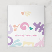 Confetti Collage Folded Place Card Plaatskaartje (Buitenkant ongevouwen)