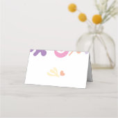 Confetti Collage Folded Place Card Plaatskaartje (Achterkant)