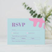 Confetti Collage RSVP-kaart RSVP Kaartje (Staand voorkant)