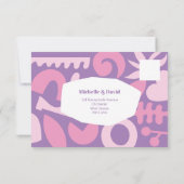 Confetti Collage RSVP-kaart RSVP Kaartje (Achterkant)