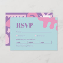 Confetti Collage RSVP-kaart