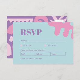 Confetti Collage RSVP-kaart RSVP Kaartje
