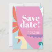 Confetti Collage vlak Sla de datumkaart op Save The Date (Voorkant)