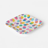Confetti Colorful Polka Dots Kinder Partij Papieren Bordje (Gebogen)
