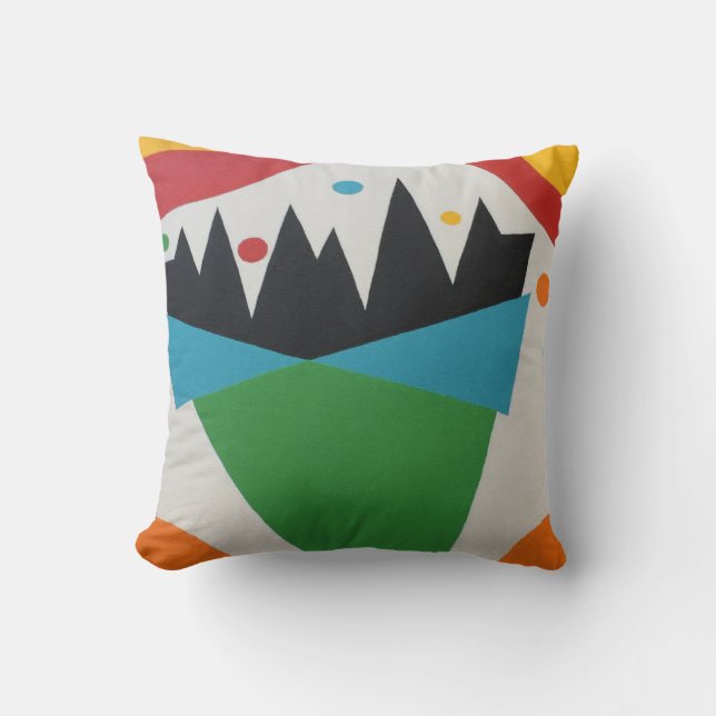 Confetti Cone Abstract Throw Pillow Kussen (Voorkant)