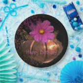 Confetti Copper Cosmos Birthday Papieren Bordje (Feest)