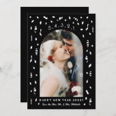 Confetti Countdown Arch New Year Foto Feestdagenkaart (Voorkant / Achterkant)