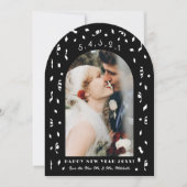 Confetti Countdown Arch Nieuwjaar Fotokaart Kaart (Voorkant)