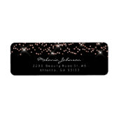 Confetti Crystals Roze Rozenrood Zwart wit merk Etiket (Voorkant)