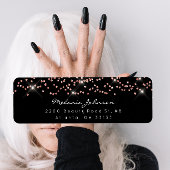 Confetti Crystals Roze Rozenrood Zwart wit merk Etiket