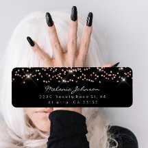 Confetti Crystals Roze Rozenrood Zwart wit merk