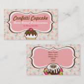 Confetti Cupcake & BundtCake Visitekaartjes (Voorkant / Achterkant)