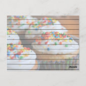 Confetti Cupcakes Recipcard Briefkaart (Achterkant)
