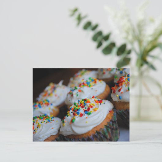 Confetti Cupcakes Recipcard Briefkaart (Staand voorkant)