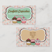 Confetti Cupcakes Trio-Visitekaartjes Visitekaartje (Voorkant / Achterkant)