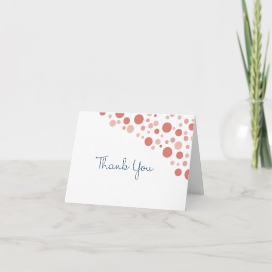 Confetti Dank Je Koraal Bedankkaart (Voorkant)