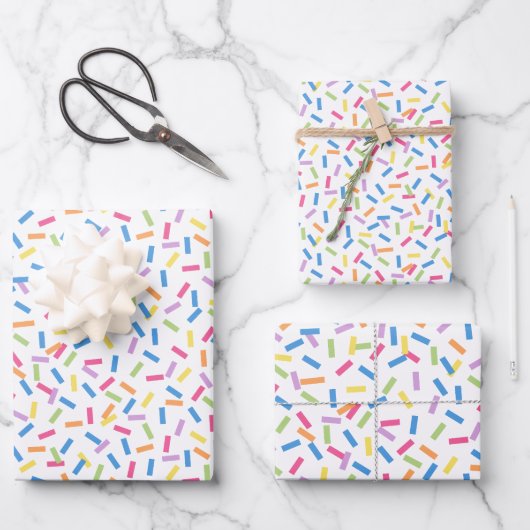 Confetti Dazzle (Sprinkles) Inpakpapier Vel (Voorkant)