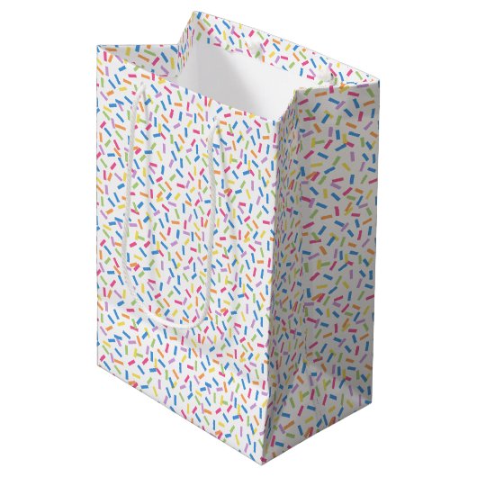 Confetti Dazzle (Sprinkles) Medium Cadeauzakje (Voorkant Gekanteld)