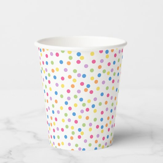 Confetti Dazzle (Stippen) Papieren Bekers (Voorkant)