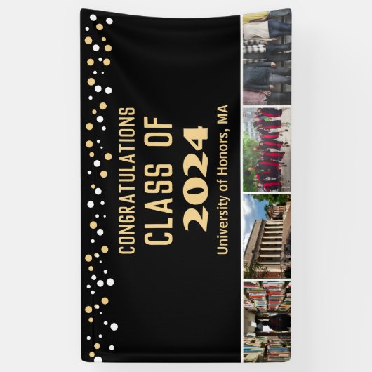 Confetti de Klasse van de Gefeliciteerd van de Fot Spandoek (Verticaal)