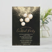 Confetti Decoratieballen Kerstfeest Kaart (Staand voorkant)