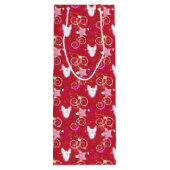 Confetti Diamond Bull Terrier Wijn Cadeautas (Achterkant)