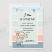 Confetti die gestreept eenzame kinderen van elke d kaart (Voorkant)