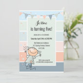 Confetti die gestreept eenzame kinderen van elke d kaart (Staand voorkant)