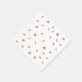 Confetti Dog Paw Print Patroon Aangepast Servet (Hoek)
