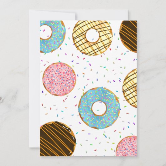 Confetti Donut Sweet Celebrday Birthday Kaart (Achterkant)