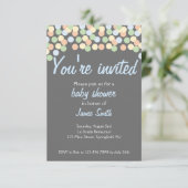 Confetti Dot Baby shower Invitation Kaart (Staand voorkant)