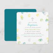 Confetti Dot Baptism Kaart (Voorkant / Achterkant)