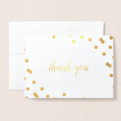 Confetti Dot Gold Foil Blank Dank je Kaart (Voorkant met envelop)