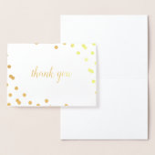 Confetti Dot Gold Foil Blank Dank je Kaart (Display)