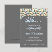 Confetti Dot Shhh... Verrassingsfeest! Kaart (Voorkant / Achterkant)