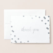 Confetti Dot Silver Foil Blank Folie Kaarten (Voorkant met envelop)