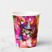 Confetti Eater Kat - Dagen op papier Papieren Bekers (Achterkant)