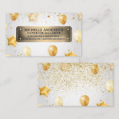 Confetti en ballonnen | Evenementen Visitekaartje (Voorkant / Achterkant)