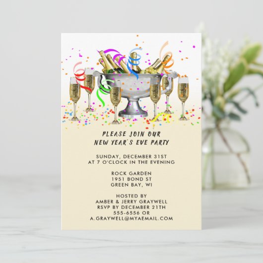 Confetti en gedistilleerde dranken van de Eve Part Kaart (Staand voorkant)