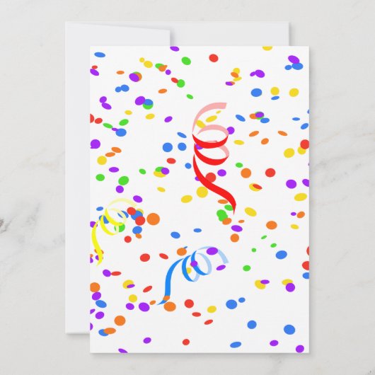 Confetti en gedistilleerde dranken van de Eve Part Kaart (Achterkant)