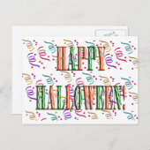 Confetti- en halloween-Briefkaart Briefkaart (Voorkant / Achterkant)