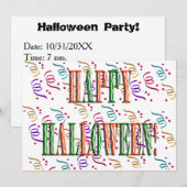 Confetti- en halloween-festival kaart (Voorkant / Achterkant)