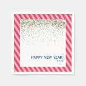 Confetti- en snoeprietstripes, napkin servet (Voorkant)