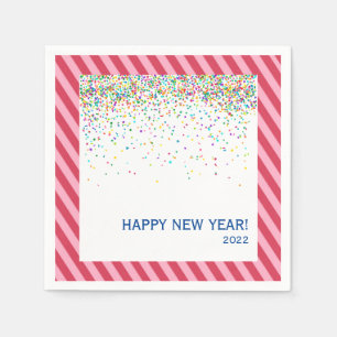 Confetti- en snoeprietstripes, napkin servet