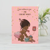 Confetti  etnische Baby op Baby shower Kaart (Staand voorkant)