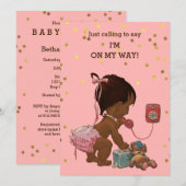 Confetti  etnische Baby op Baby shower Kaart (Voorkant / Achterkant)